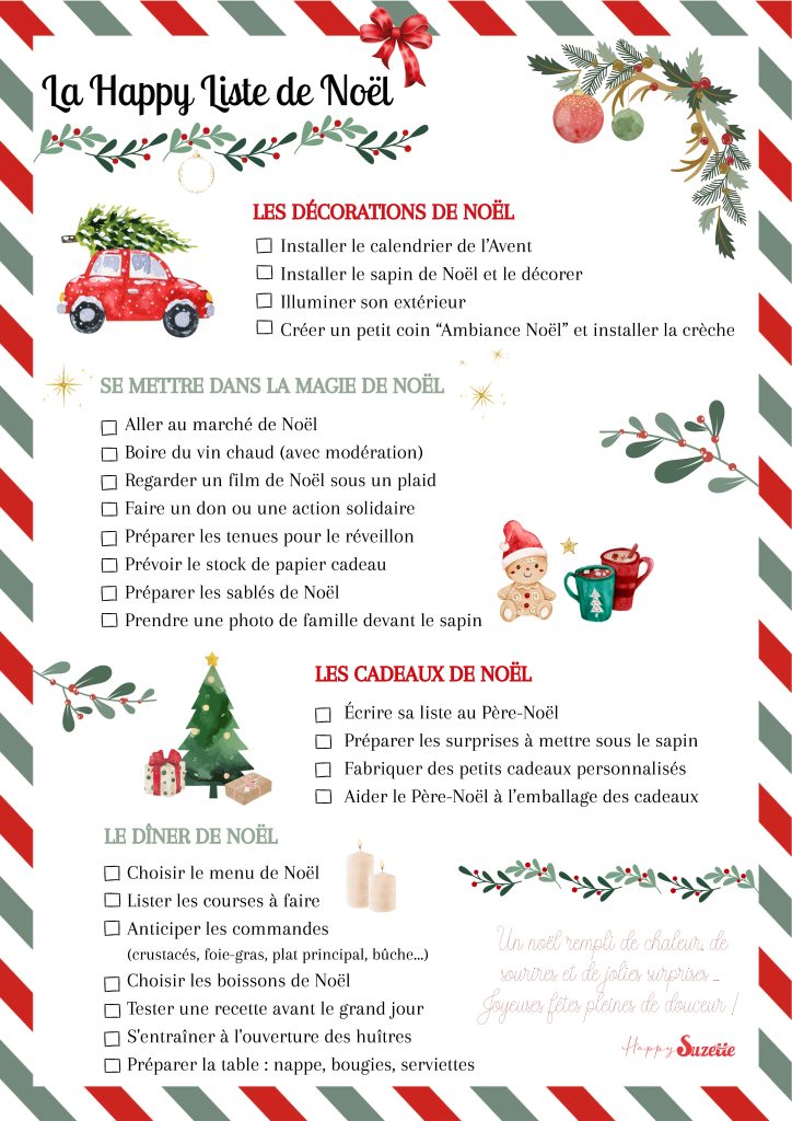 La liste de Noël signée Happy Suzette